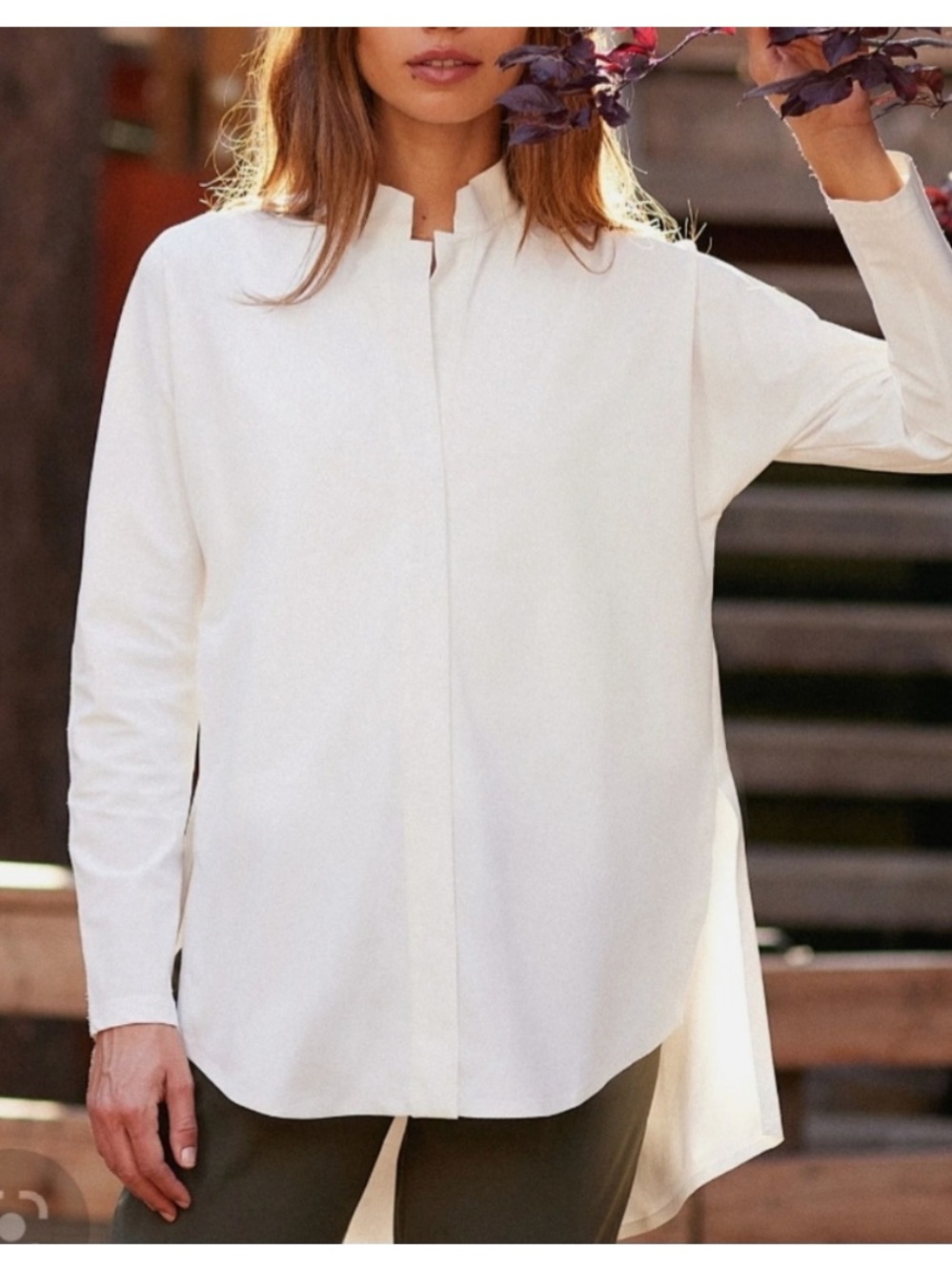 ADAY Something Borrowed White Button Down Shirt